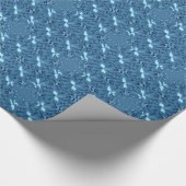 Iridescent blauw. cadeaupapier (Hoek)