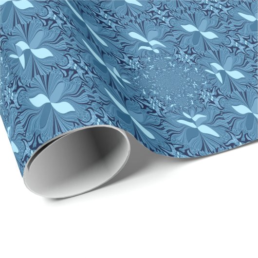 Iridescent blauw. cadeaupapier (Rol Hoek)
