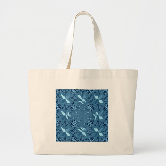 Iridescent blauw. grote tote bag (Voorkant)