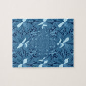 Iridescent blauw. legpuzzel (Horizontaal)