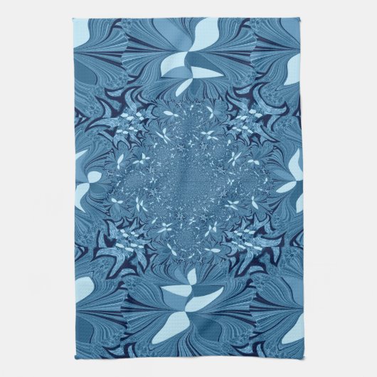 Iridescent blauw. theedoek (Verticaal)