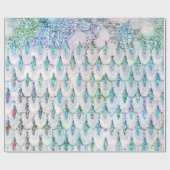 Iridescent blauwgroen Glitter Mermaid Fish Scales Cadeaupapier (Vlak)