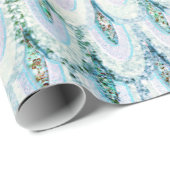 Iridescent blauwgroen Glitter Mermaid Fish Scales Cadeaupapier (Rol Hoek)