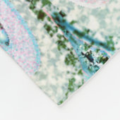 Iridescent blauwgroen Glitter Mermaid Fish Scales Fleece Deken (Hoek)