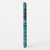 Iridescent Blauwgroen Green Boho Hand getekend pat Case-Mate iPhone Case (Achterkant/links)