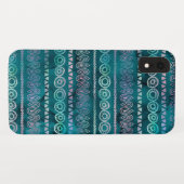 Iridescent Blauwgroen Green Boho Hand getekend pat Case-Mate iPhone Case (Achterkant (horizontaal))
