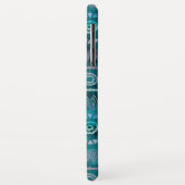 Iridescent Blauwgroen Green Boho Hand getekend pat Case-Mate iPhone Case (Achterkant/links)