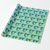 Iridescent Blauwgroen Mermaid Tails Pattern Cadeaupapier (Uitgerold)