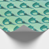 Iridescent Blauwgroen Mermaid Tails Pattern Cadeaupapier (Hoek)