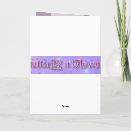  Iridescent Blue Butterfly Kaart (Achterkant)