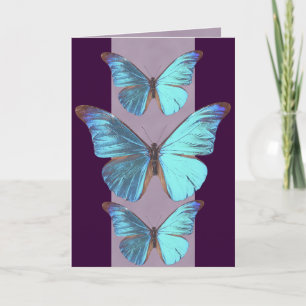  Iridescent Blue Butterfly Kaart