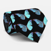 Iridescent Blue Butterfly Stropdas (Opgerold)
