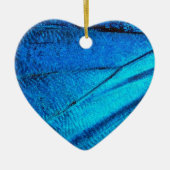 Iridescent Blue Butterfly Wing Keramisch Ornament (Voorkant)
