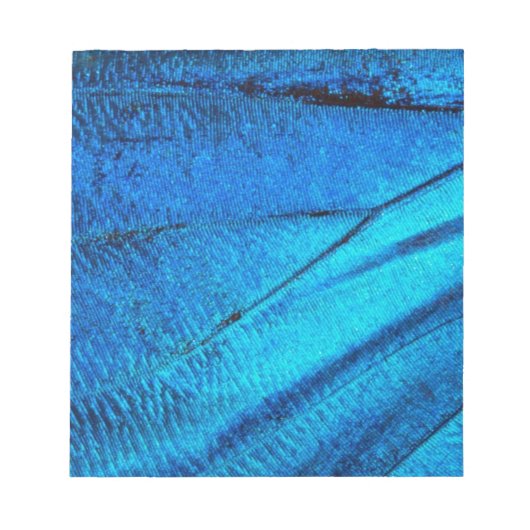 Iridescent Blue Butterfly Wing Notitieblok (Voorkant)