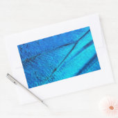 Iridescent Blue Butterfly Wing Rechthoekige Sticker (Envelop)