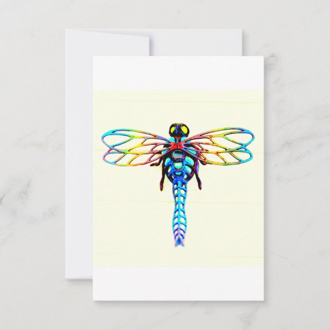 Iridescent blue dragongfly (Voorkant)