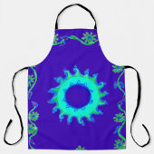 Iridescent blue floral summertime schort (Voorkant)