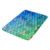 Iridescent Blue Green Glitter Mermaid Fish Scales Badmat (Gekanteld)