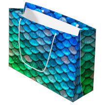 Iridescent Blue Green Glitter Mermaid Fish Scales