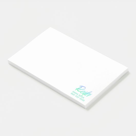 *~* Iridescent Blue Green & Turquoise Reiki Post-it® Notes (Schuin)