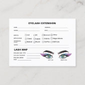 Iridescent Blue Lash Record extensie Kaart Visitekaartje (Achterkant)