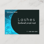 Iridescent Blue Lash Record extensie Kaart Visitekaartje (Voorkant)