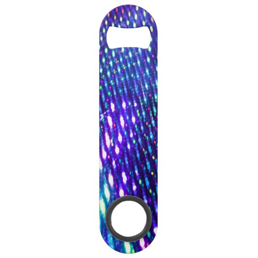 Iridescent Blue lights Multicolor Bottle Open Speed Flessenopener (Achterkant)