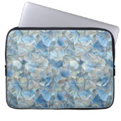 Iridescent Blue Pearl Petal Pattern Laptop Sleeve (Voorkant)