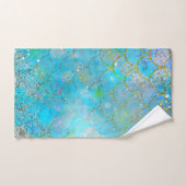 Iridescent Blue Shimmer Mermaid Scales Bad Handdoek (Handdoek)