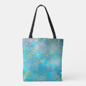  Iridescent Blue Shimmer Mermaid Scales Tote Bag (Achterkant)