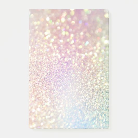 Iridescent Bokeh & Faux Glitter 1 Post-it® Notes (Voorkant)