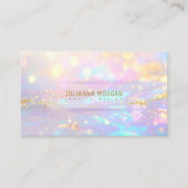 Iridescent Bokeh met Gouden Accent ID1147 Visitekaartje (Voorkant)