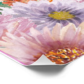 Iridescent Bokeh PInk & bloemen - DIY Foto Perfect Poster (Hoek)