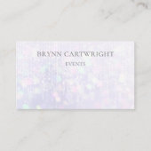 Iridescent Bokeh Sparkle Lights White Visitekaartje (Voorkant)