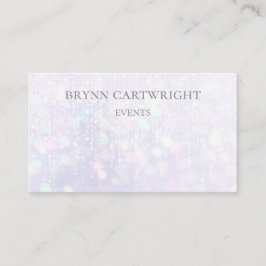 Iridescent Bokeh Sparkle Lights White Visitekaartje