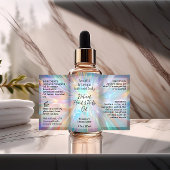 Iridescent Bottle Label 4oz Oil Dropper Product