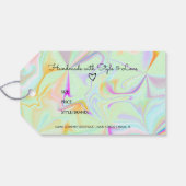 Iridescent Boutique Clothing Price Size Hang Label Cadeaulabel (Achterkant Horizontaal)