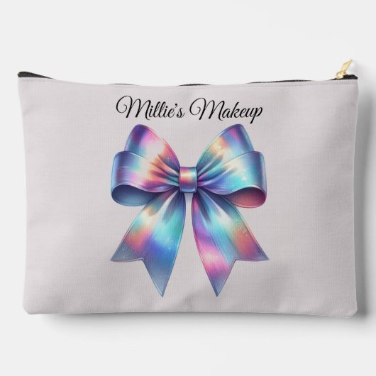 Iridescent Bow Gepersonaliseerde Accessoirezak Etui (Achterkant)
