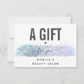 Iridescent Brush Stroke Modern Beauty Salon Spa (Voorkant)