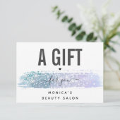 Iridescent Brush Stroke Modern Beauty Salon Spa (Staand voorkant)