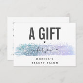 Iridescent Brush Stroke Modern Beauty Salon Spa (Voorkant / Achterkant)