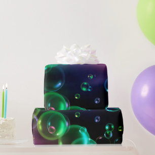 Iridescent bundel op zwart cadeaupapier