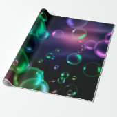Iridescent bundel op zwart cadeaupapier (Uitgerold)