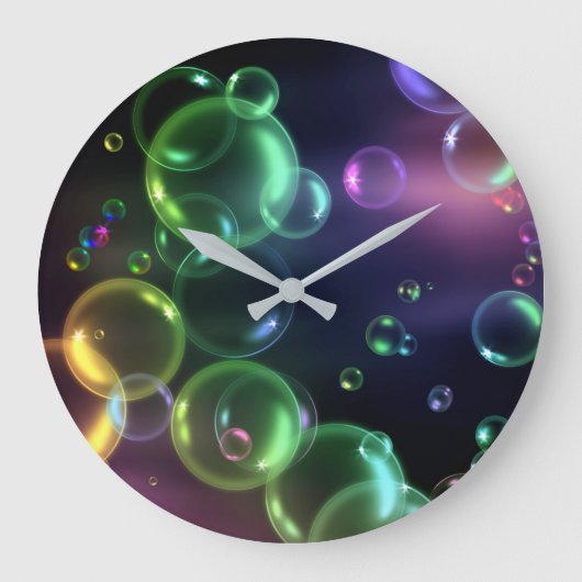 Iridescent bundel op zwart grote klok (Voorkant)