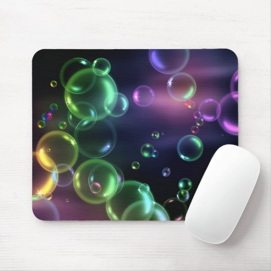 Iridescent bundel op zwart muismat (Met muis)