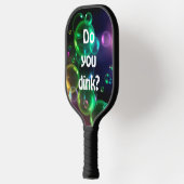 Iridescent bundel op zwart pickleball paddle (Links)