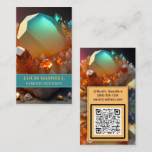 Iridescent Burst Abstracte Citrine Crystal QR-code