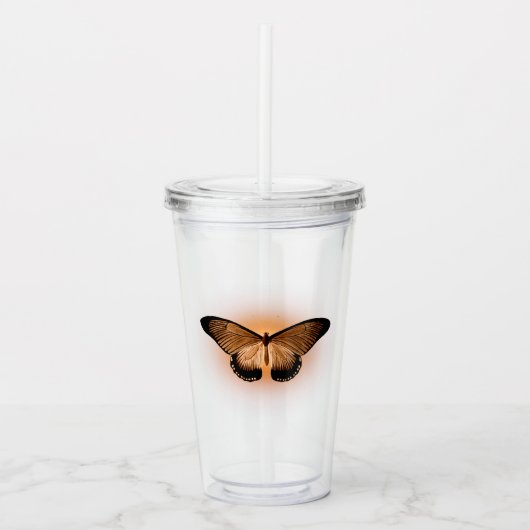 Iridescent Butterfly Acryl Drinkbeker (Voorkant)
