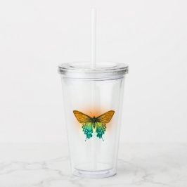 Iridescent Butterfly Acryl Drinkbeker