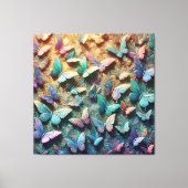 Iridescent Butterfly Garden Canvas Afdruk (Voorkant)